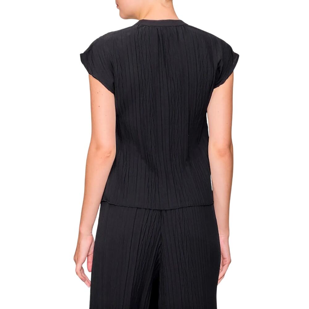 Black Pleated Textured Dolman Blouse Women's Large NWT Office Capsule Nordstrom - Picture 5 of 14